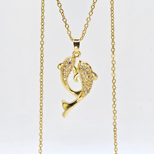 Couple Dolphin Necklace