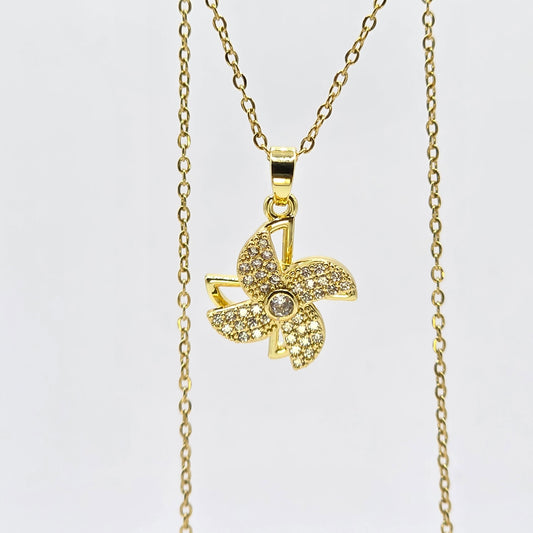 Revolving Pinwheel Necklace