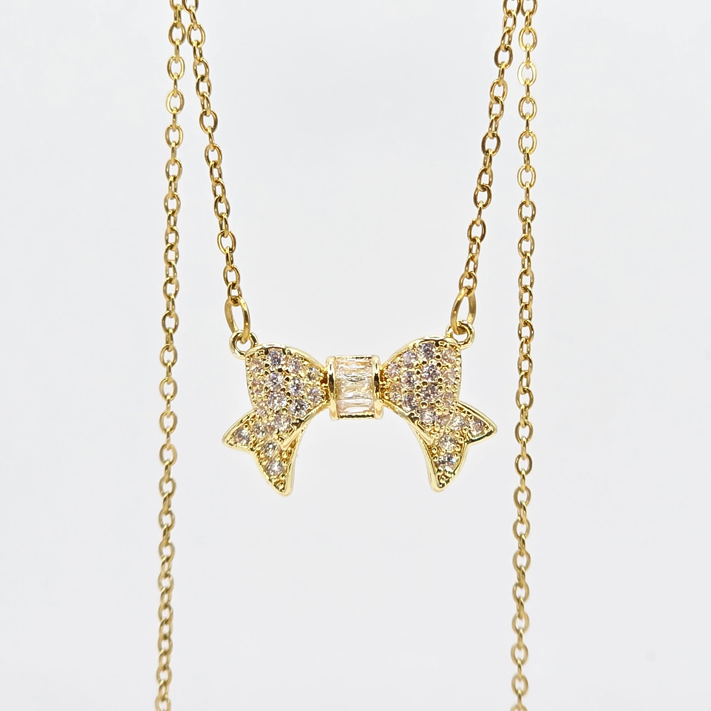 Bow Diamond Necklace