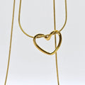 Bow Heart Necklace