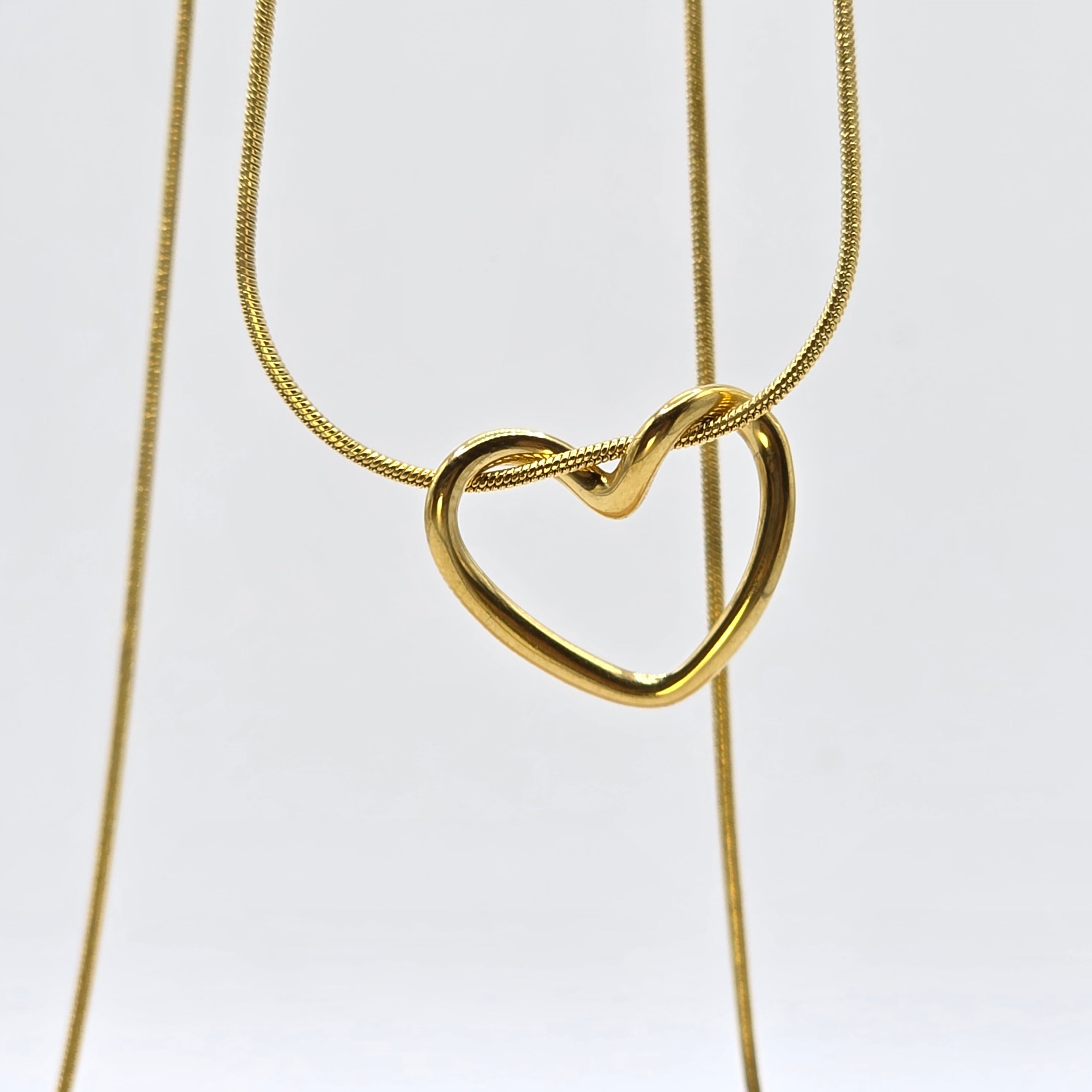Bow Heart Necklace